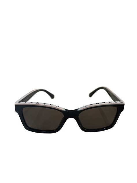 chanel sunglasses with writing on top